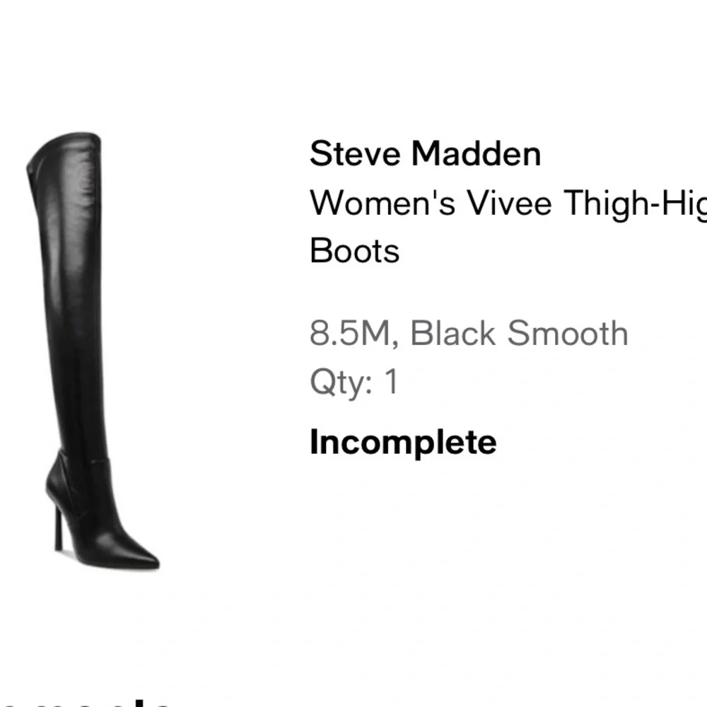 Women's Vivee Thigh-High Dress Boots 8.5 black over the knee high heel boots​